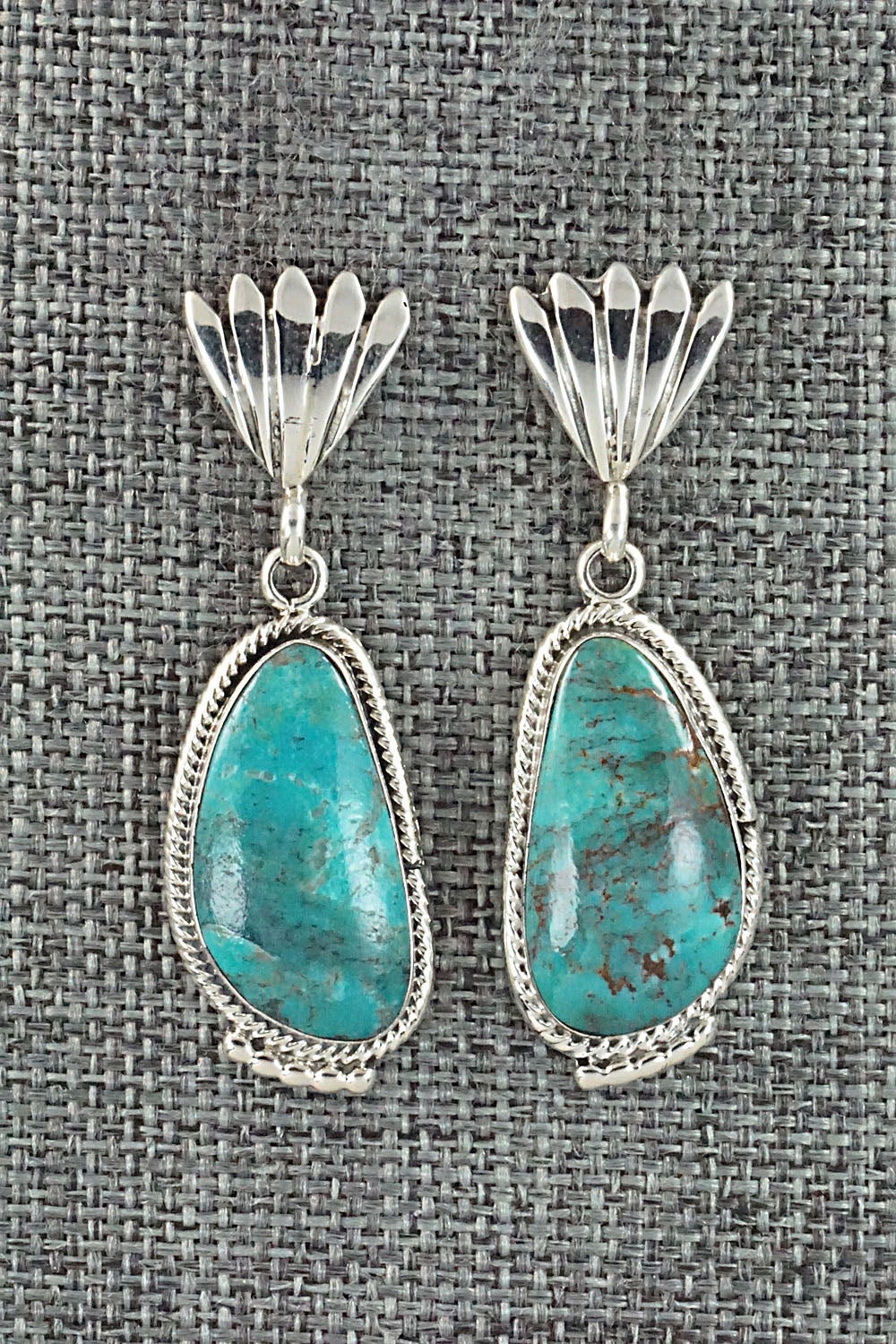 Turquoise and Sterling Silver Earrings - Sharon McCarthy