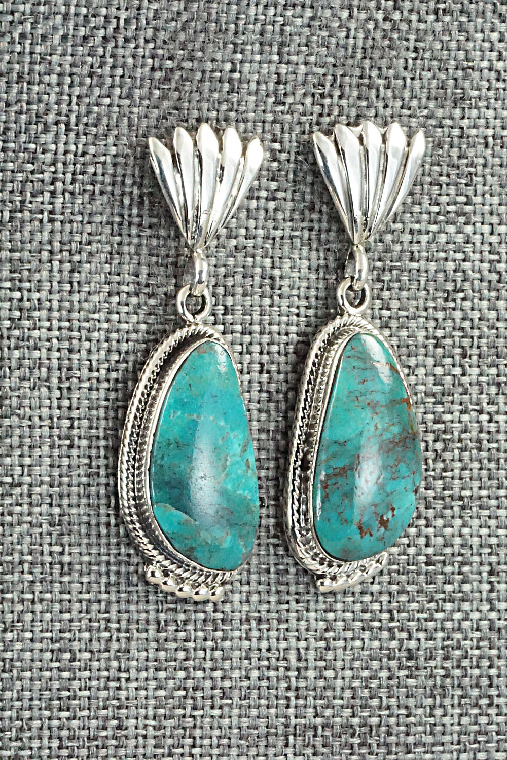 Turquoise and Sterling Silver Earrings - Sharon McCarthy