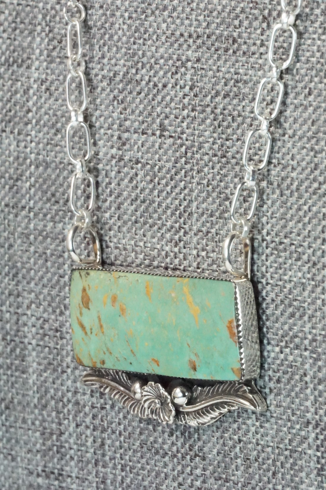 Turquoise & Sterling Silver Necklace - Gregg Yazzie