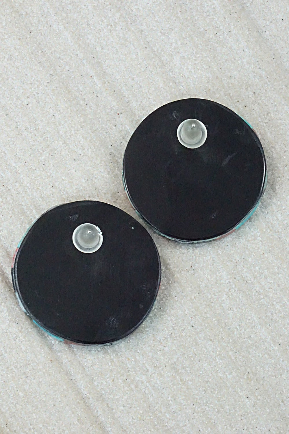 Multi Stone Inlay & Sterling Silver Earrings - Chaslyn Crespin