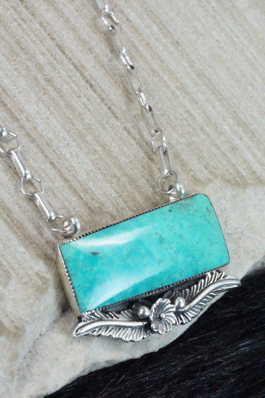 Turquoise & Sterling Silver Necklace - Gregg Yazzie