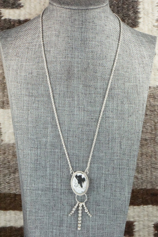 White Buffalo & Sterling Silver Necklace - Angie Platero