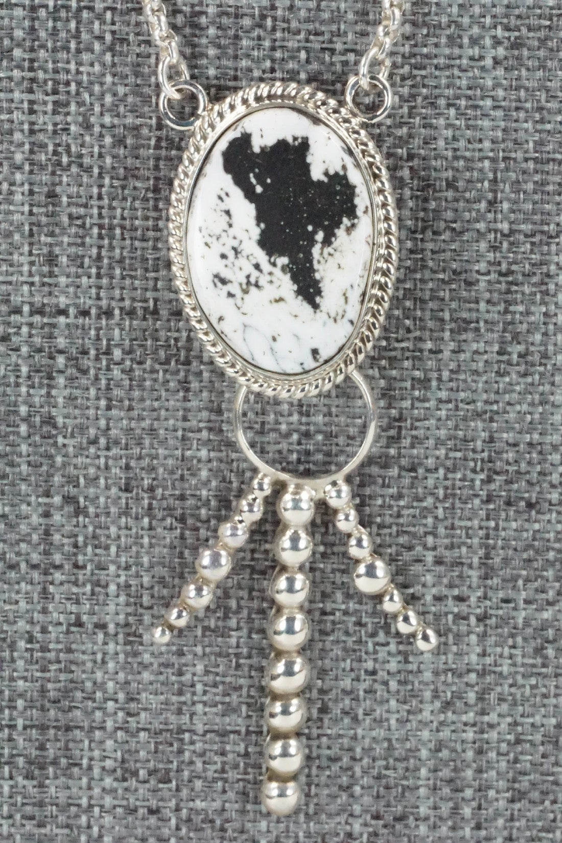 White Buffalo & Sterling Silver Necklace - Angie Platero