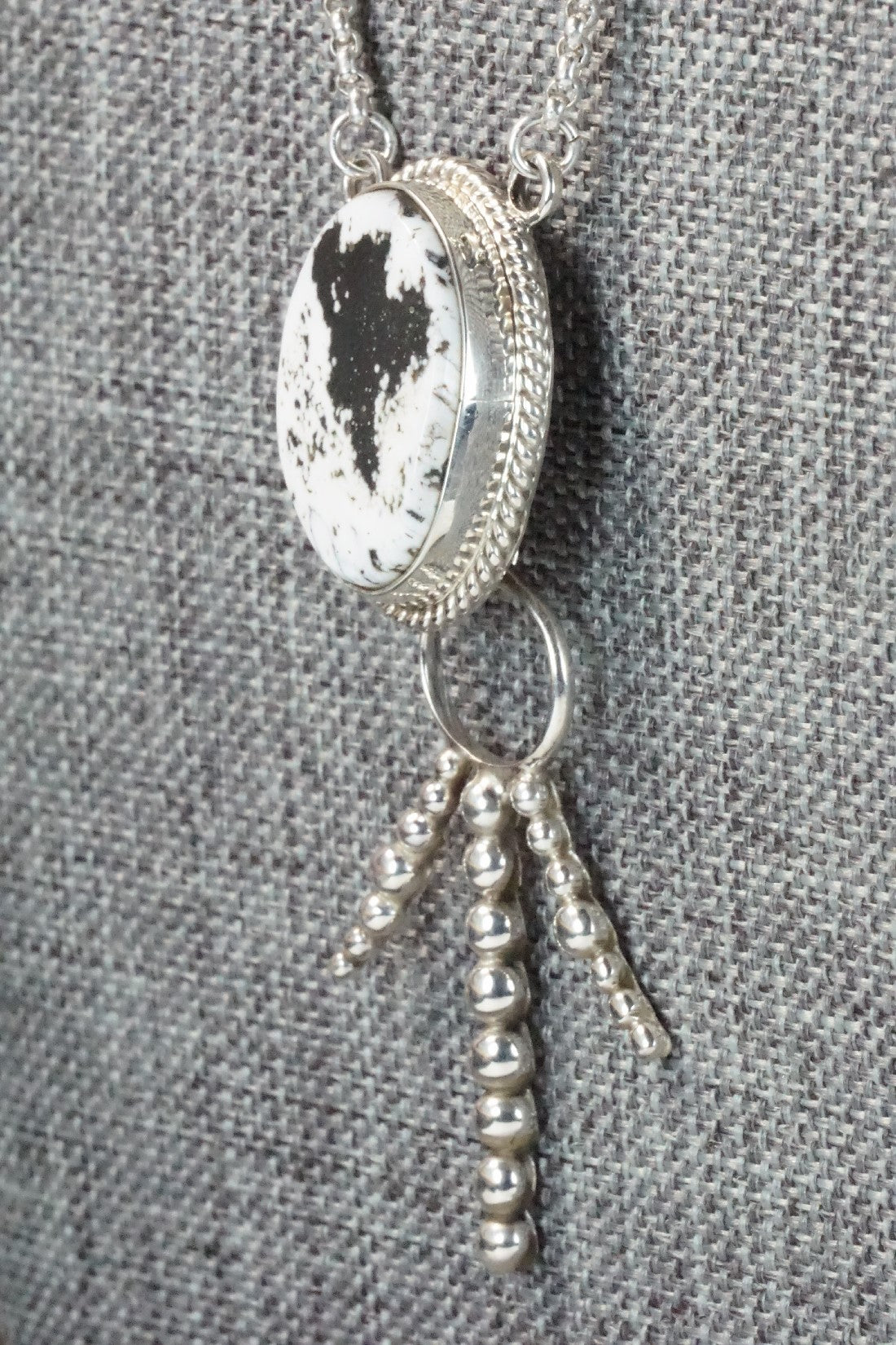 White Buffalo & Sterling Silver Necklace - Angie Platero