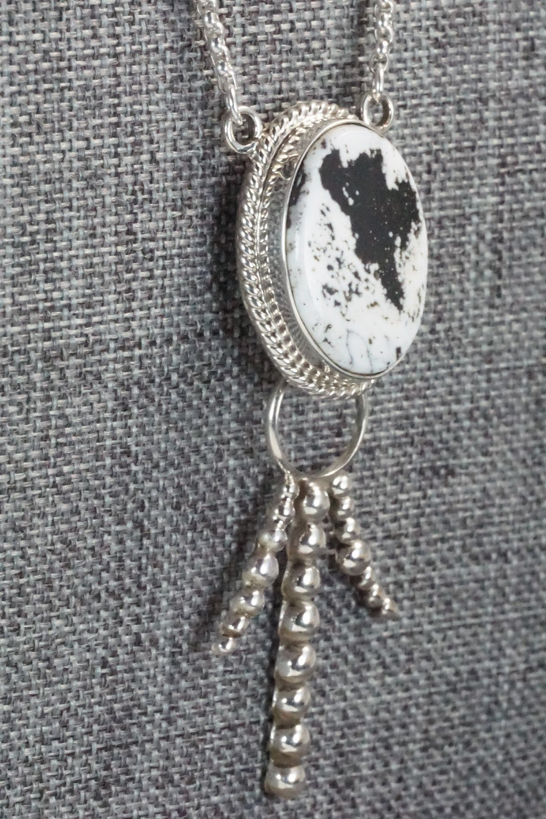 White Buffalo & Sterling Silver Necklace - Angie Platero