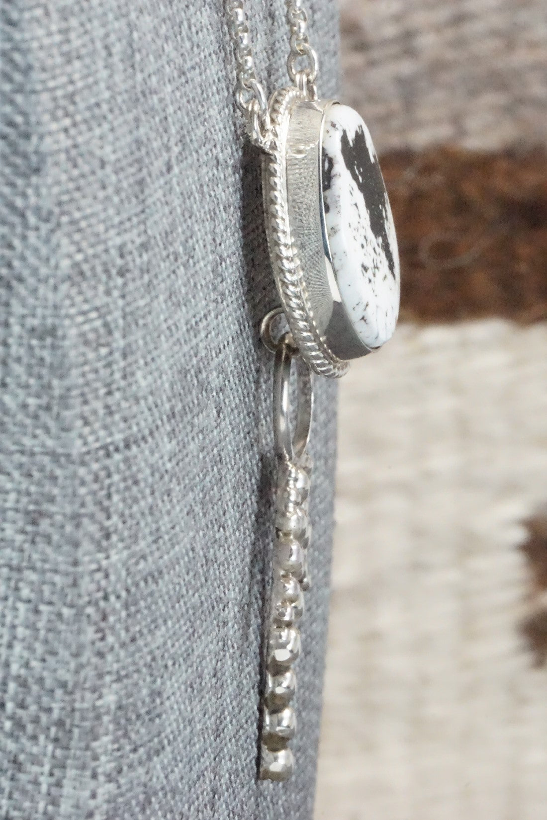 White Buffalo & Sterling Silver Necklace - Angie Platero