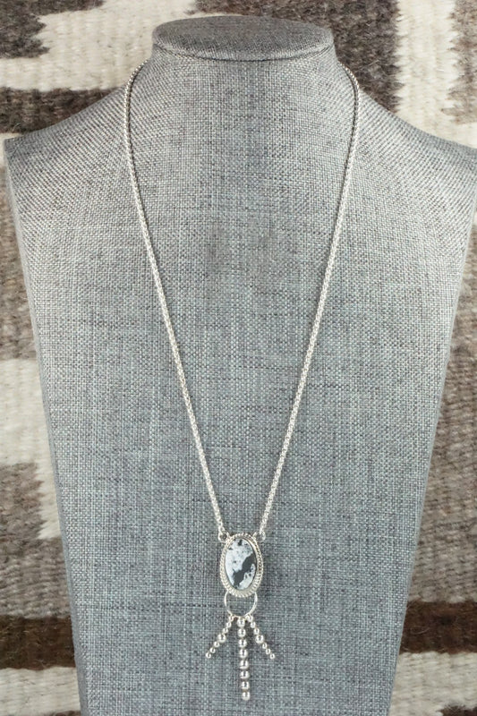 White Buffalo & Sterling Silver Necklace - Angie Platero