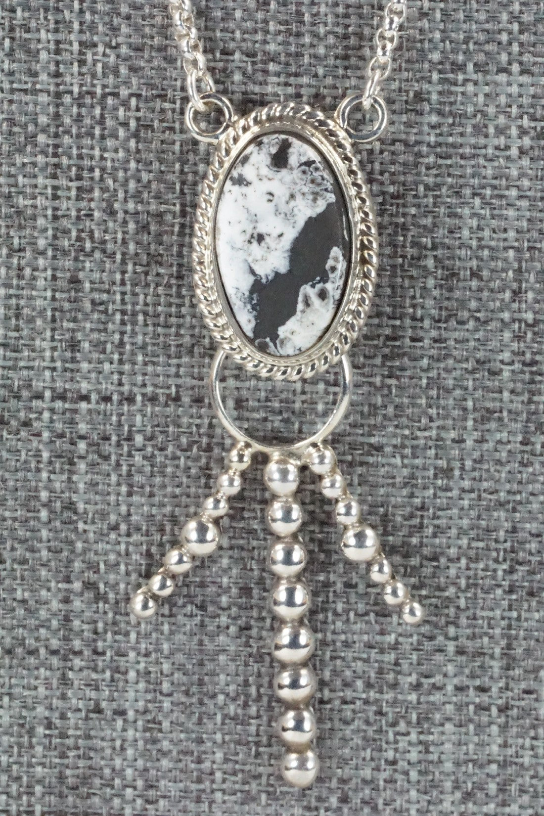 White Buffalo & Sterling Silver Necklace - Angie Platero