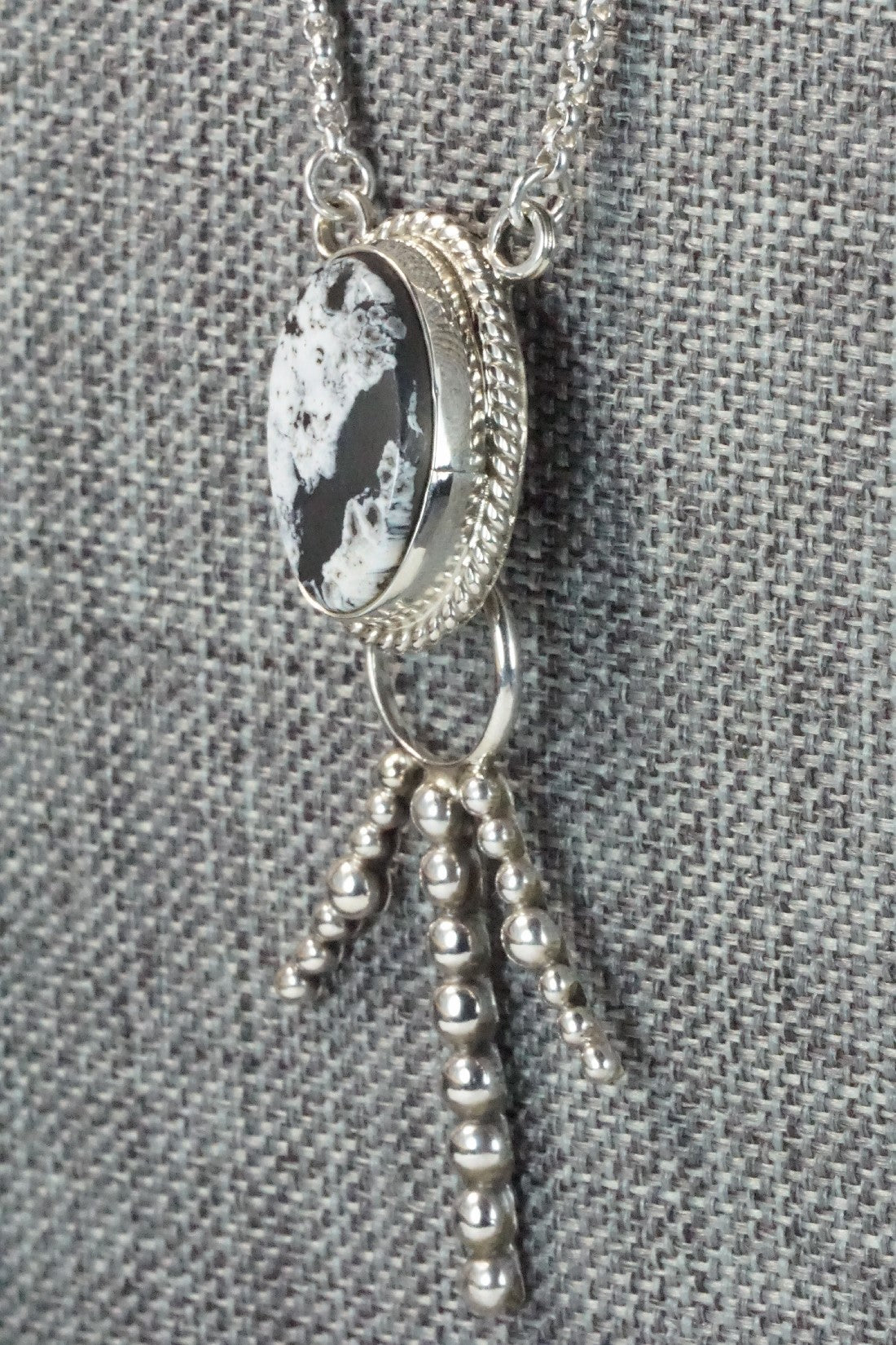 White Buffalo & Sterling Silver Necklace - Angie Platero