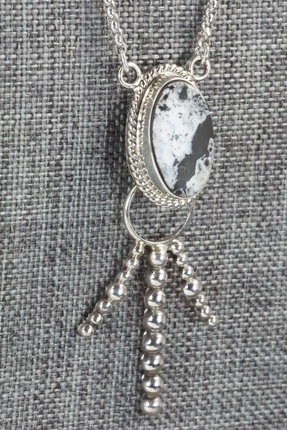 White Buffalo & Sterling Silver Necklace - Angie Platero