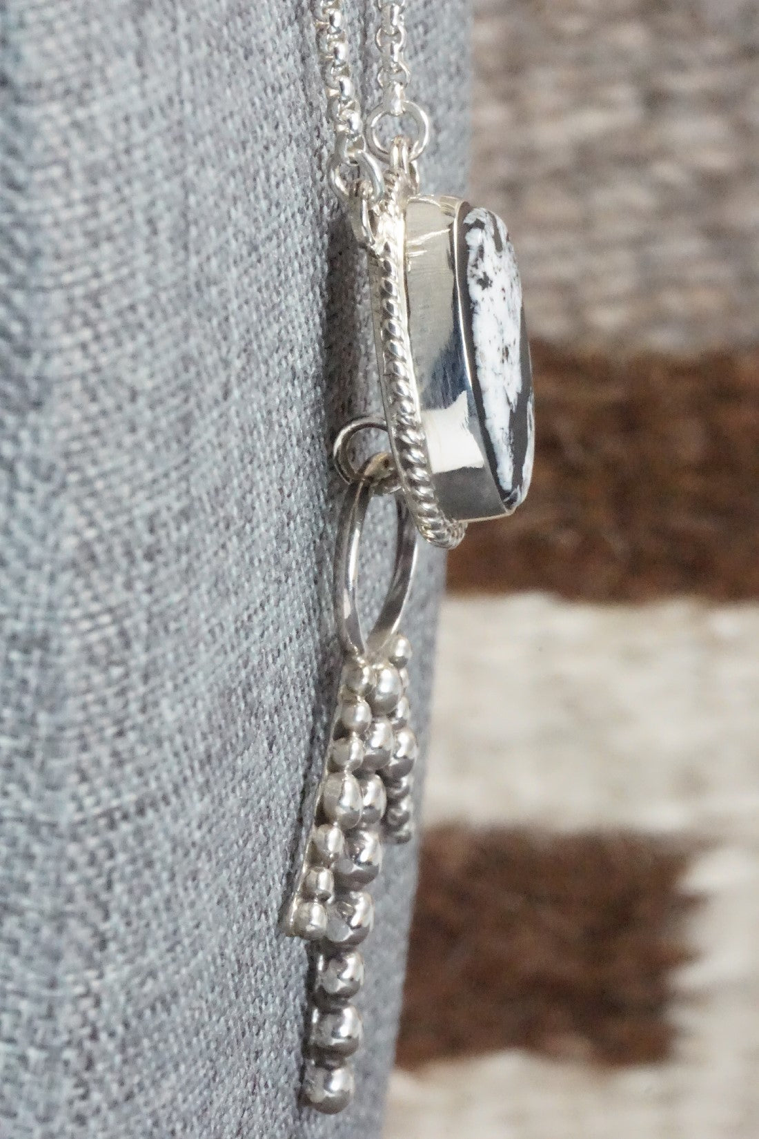 White Buffalo & Sterling Silver Necklace - Angie Platero