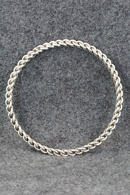 Sterling Silver Bangle Bracelet - Elaine Tahe