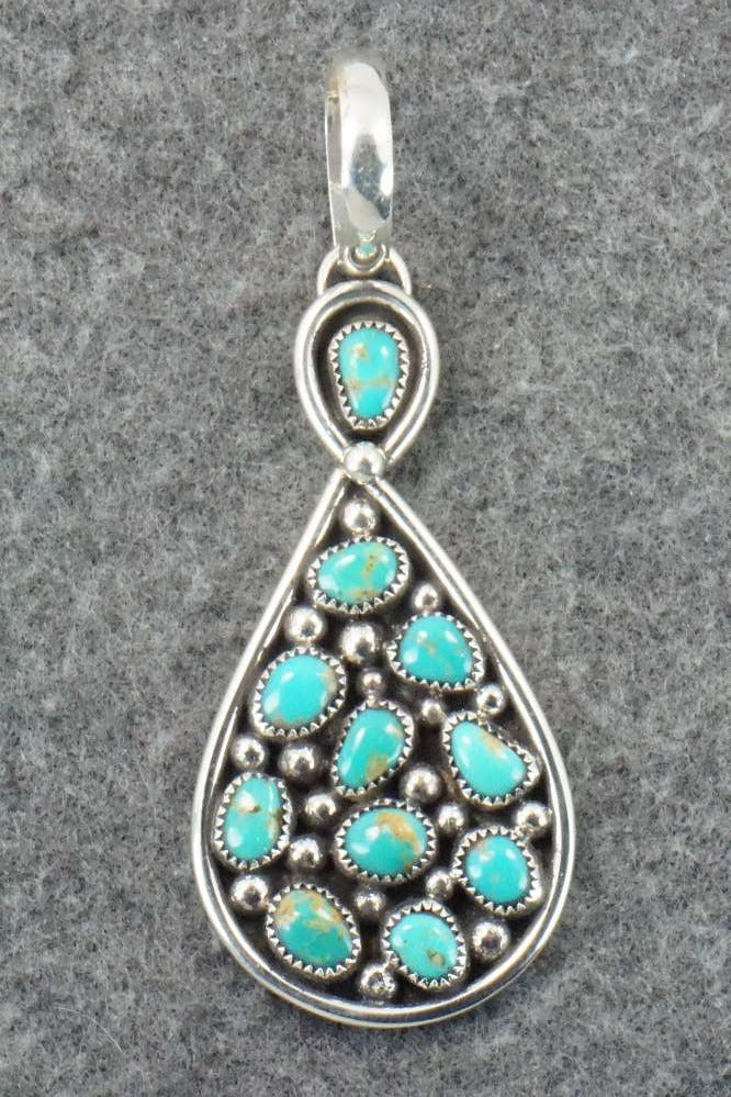 Turquoise & Sterling Silver Pendant - Priscilla Reeder