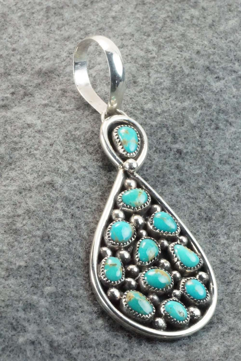 Turquoise & Sterling Silver Pendant - Priscilla Reeder