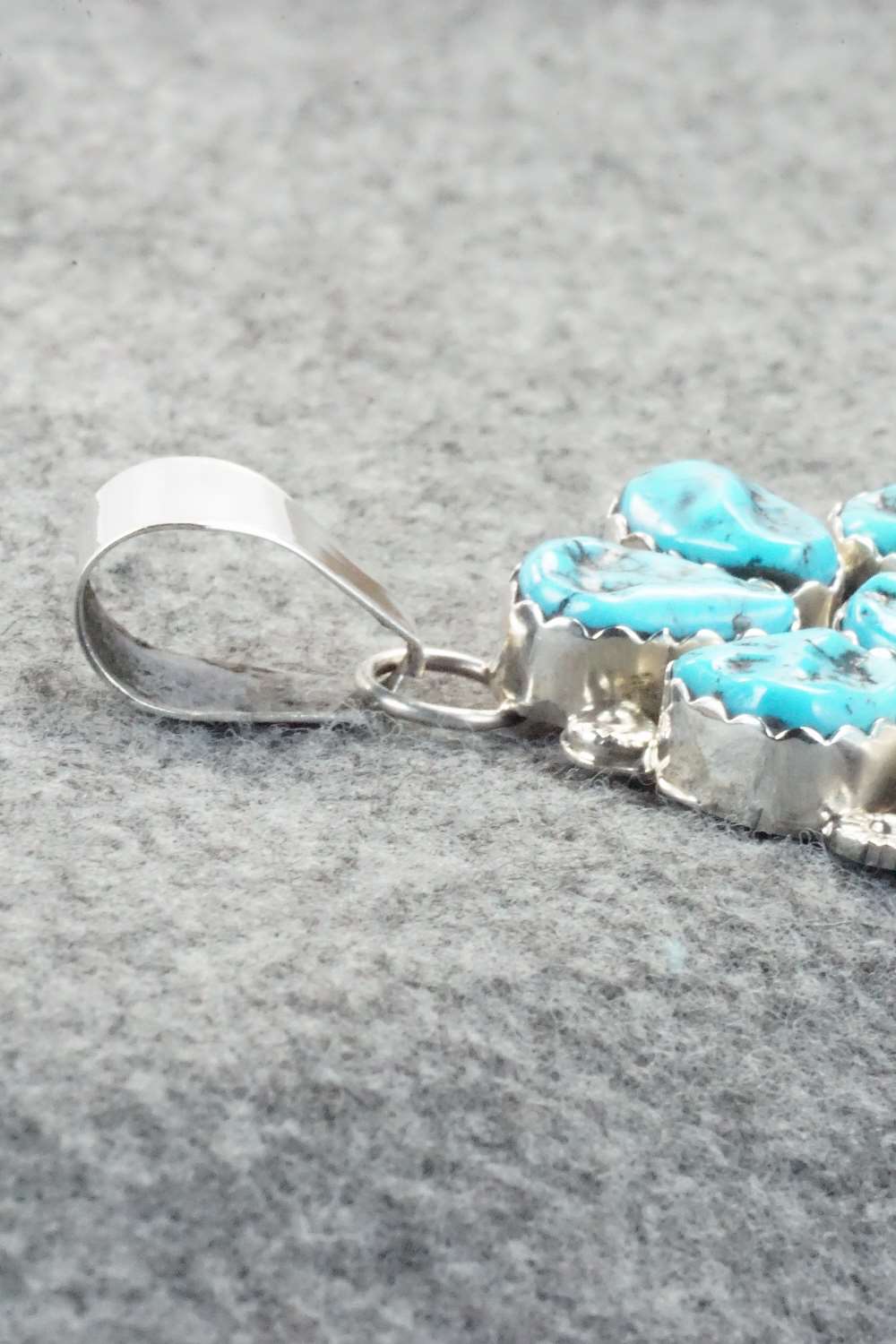 Turquoise & Sterling Silver Pendant - Julia Etsitty