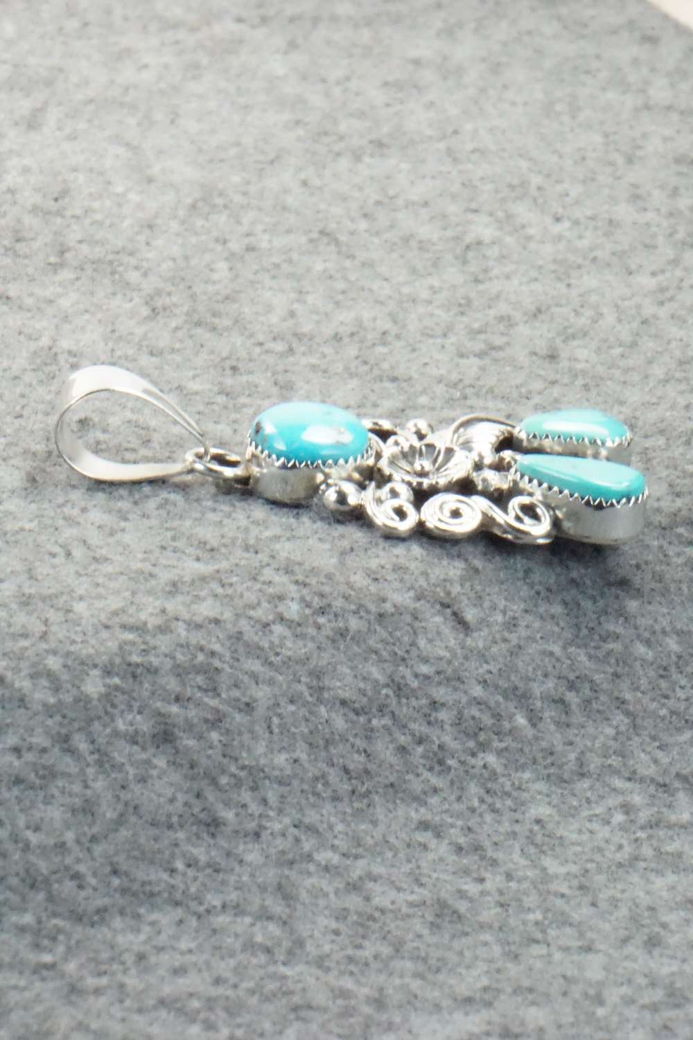 Turquoise & Sterling Silver Pendant - Navajo