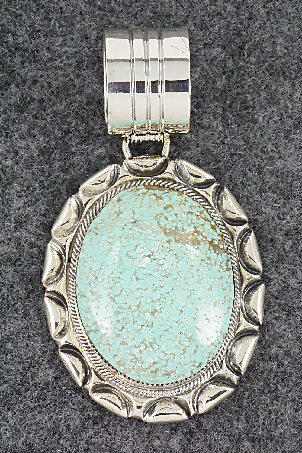Turquoise & Sterling Silver Pendant - Gregg Yazzie
