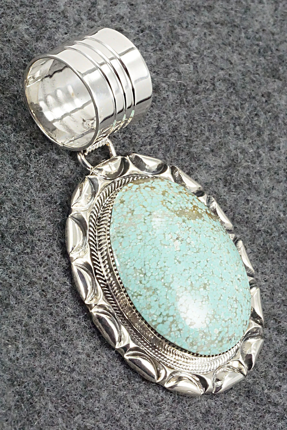 Turquoise & Sterling Silver Pendant - Gregg Yazzie