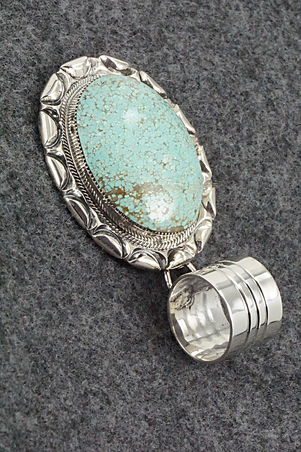 Turquoise & Sterling Silver Pendant - Gregg Yazzie