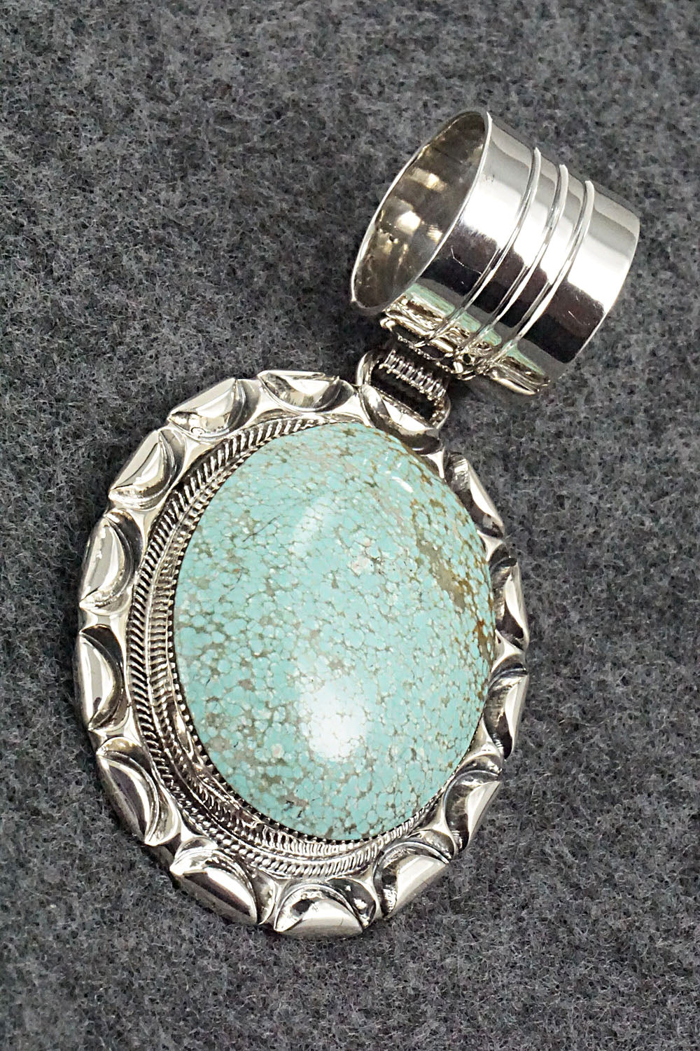 Turquoise & Sterling Silver Pendant - Gregg Yazzie