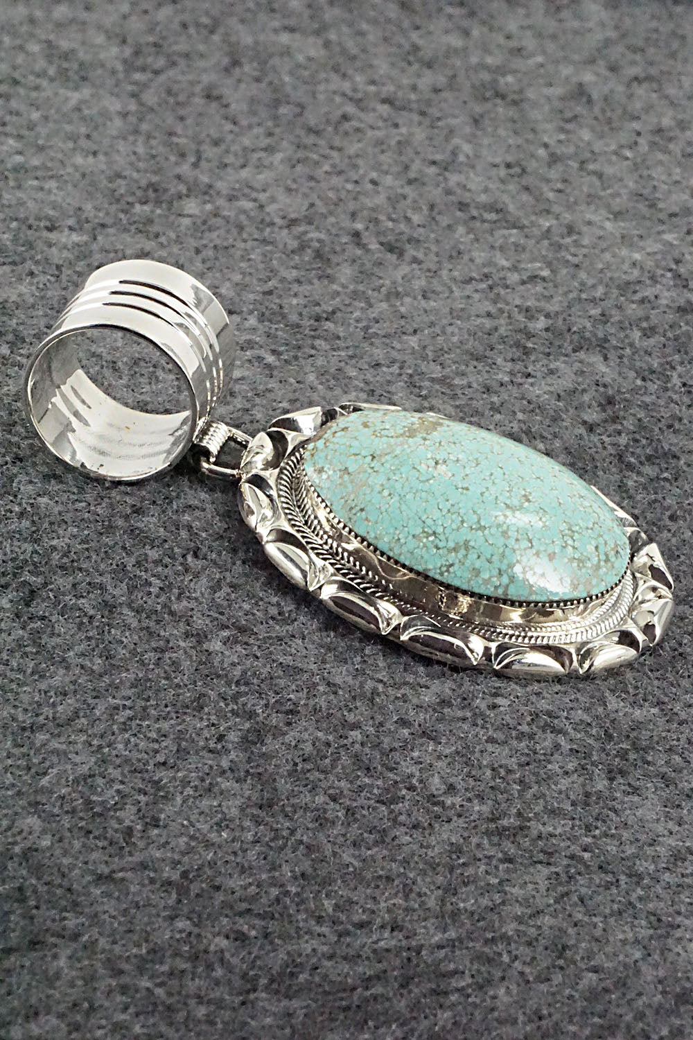 Turquoise & Sterling Silver Pendant - Gregg Yazzie