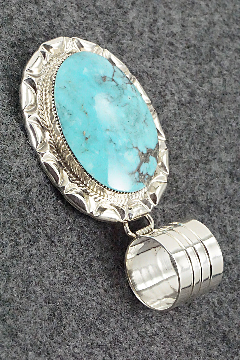 Turquoise & Sterling Silver Pendant - Gregg Yazzie