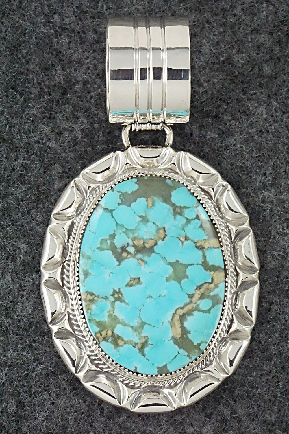 Turquoise & Sterling Silver Pendant - Gregg Yazzie
