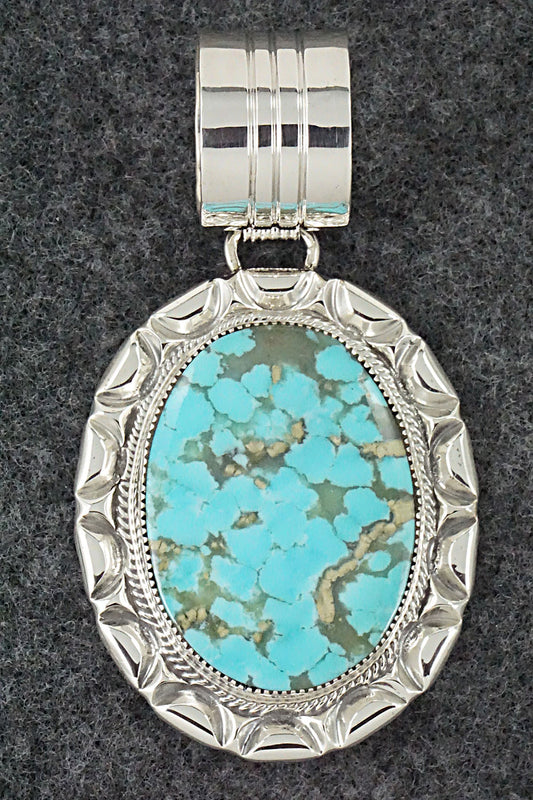 Turquoise & Sterling Silver Pendant - Gregg Yazzie