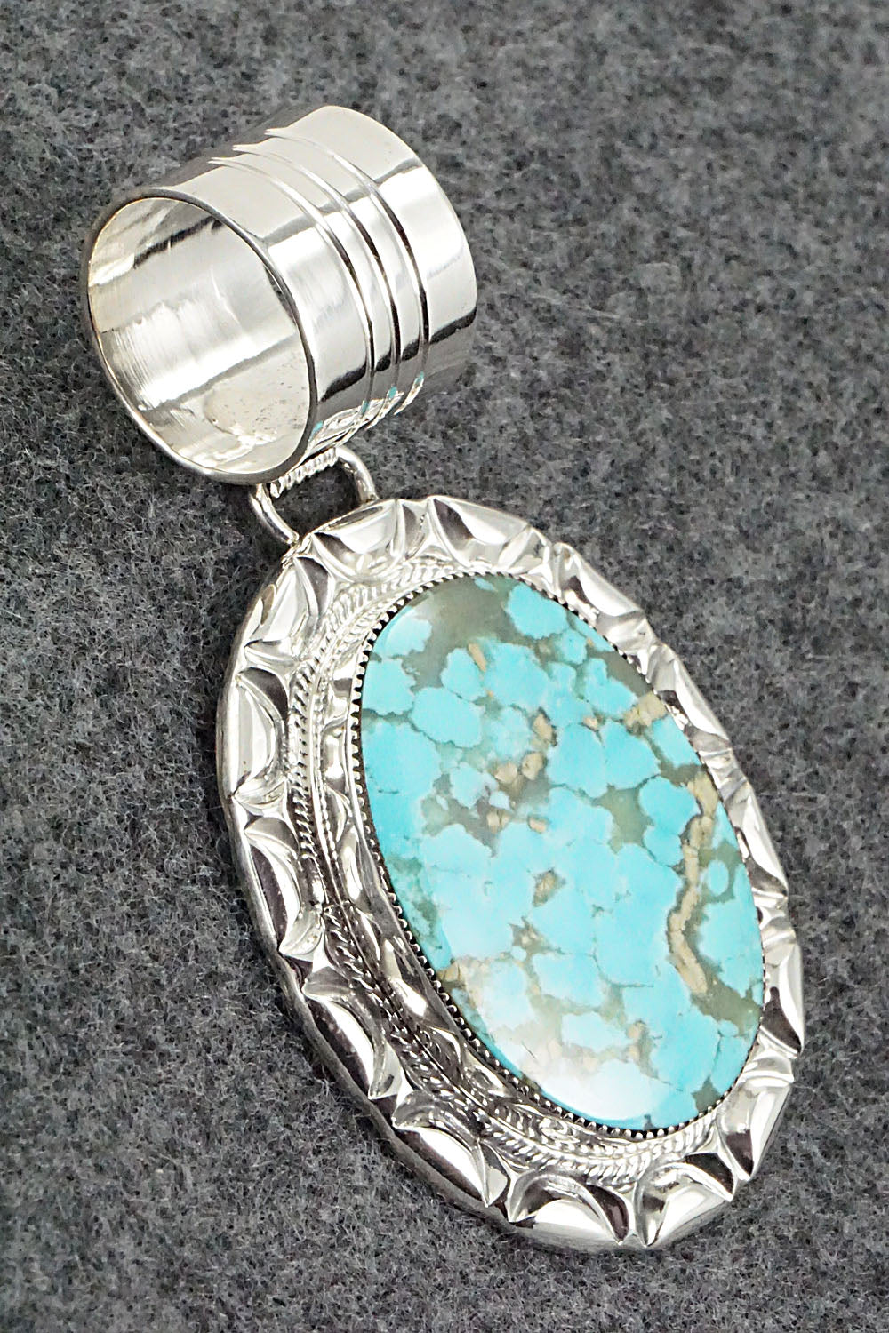 Turquoise & Sterling Silver Pendant - Gregg Yazzie