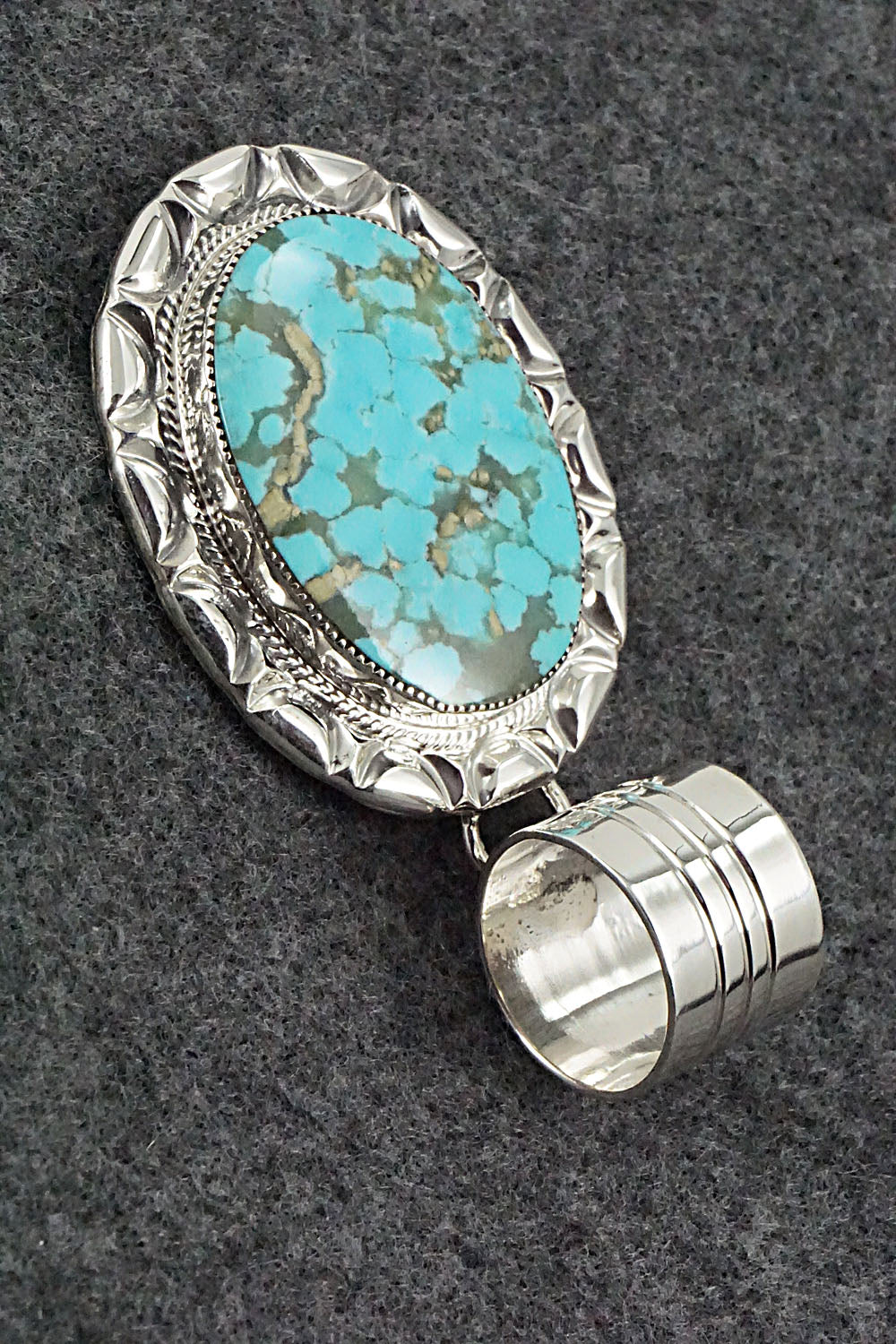 Turquoise & Sterling Silver Pendant - Gregg Yazzie