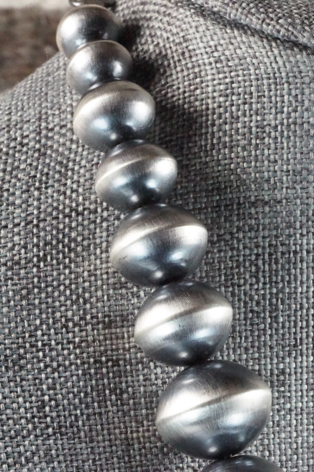 Sterling Silver Navajo Pearl Necklace & Earrings - Tonisha Haley
