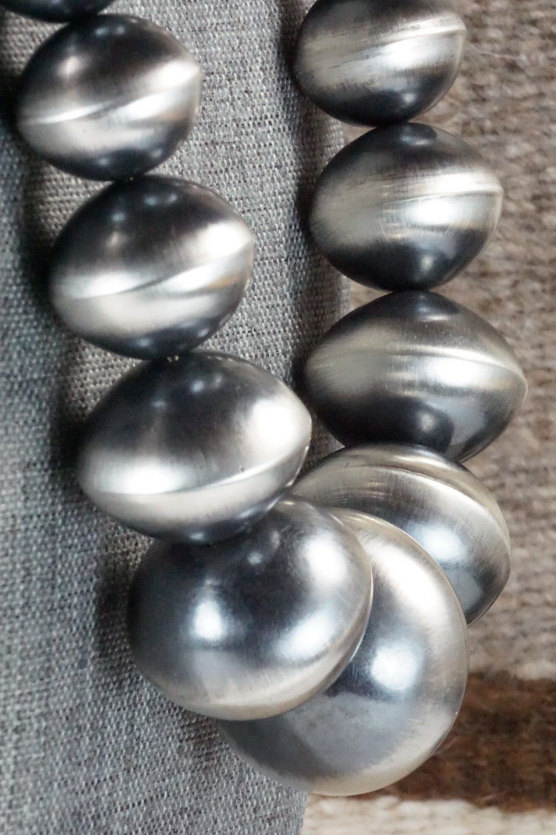 Sterling Silver Navajo Pearl Necklace & Earrings - Tonisha Haley