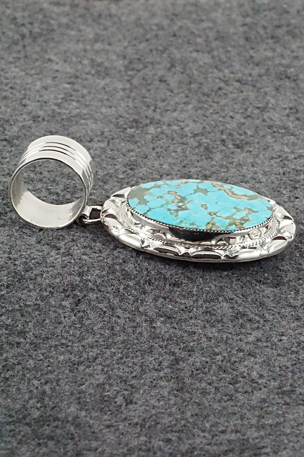 Turquoise & Sterling Silver Pendant - Gregg Yazzie