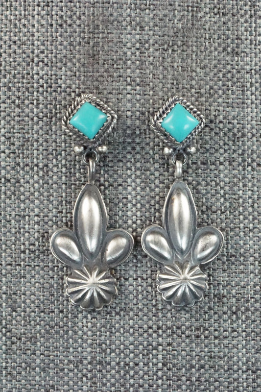 Turquoise & Sterling Silver Earrings - Verley Betone