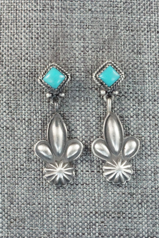 Turquoise & Sterling Silver Earrings - Verley Betone