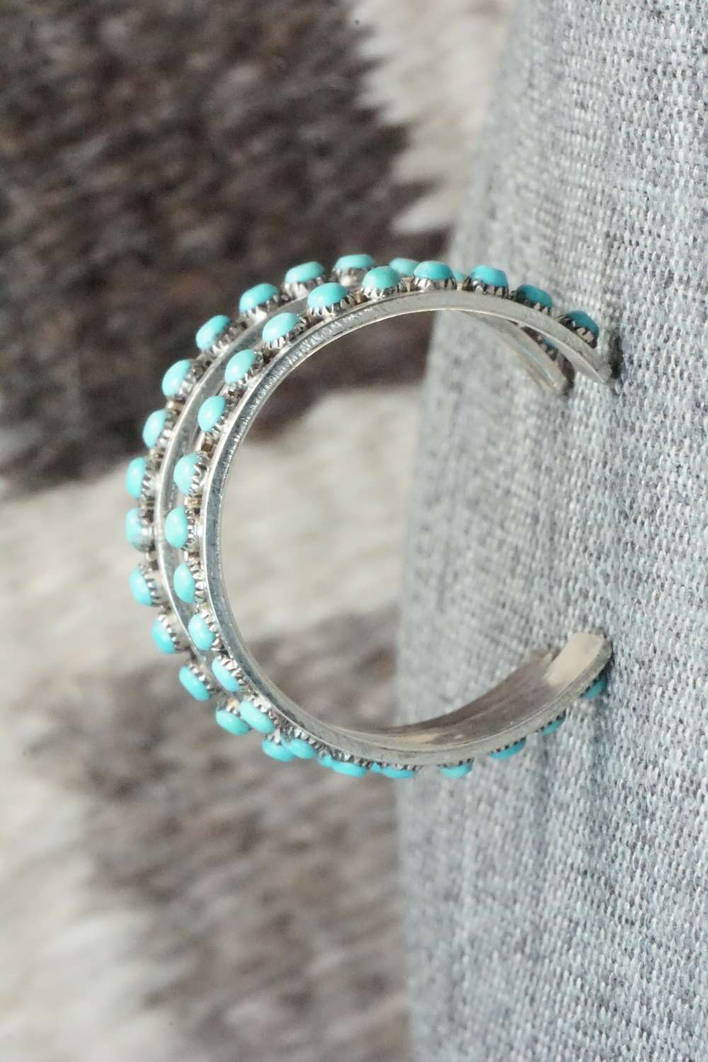 Turquoise & Sterling Silver Earrings - Lois Tzuni