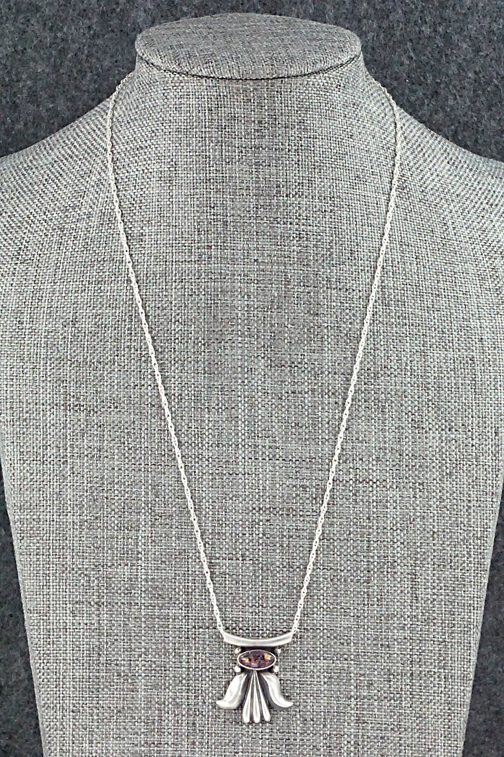 Spiny Oyster & Sterling Silver Necklace - Sharon McCarthy