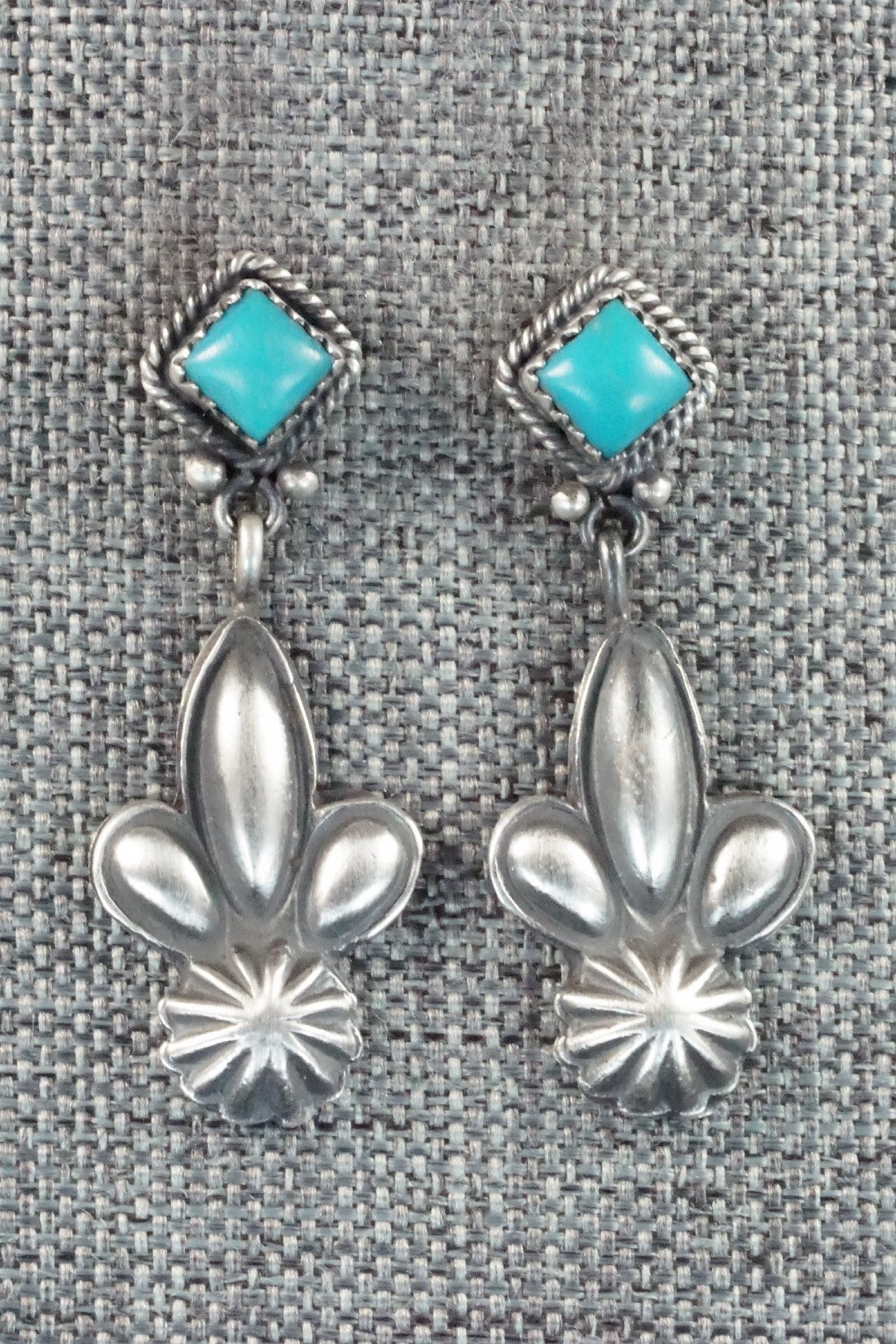 Turquoise & Sterling Silver Earrings - Verley Betone