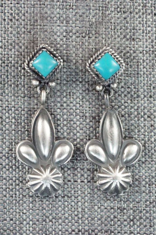 Turquoise & Sterling Silver Earrings - Verley Betone