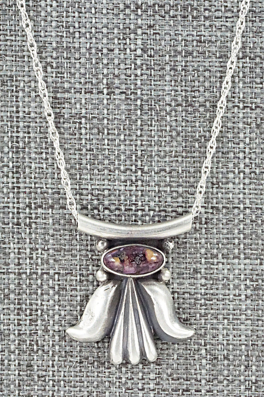 Spiny Oyster & Sterling Silver Necklace - Sharon McCarthy