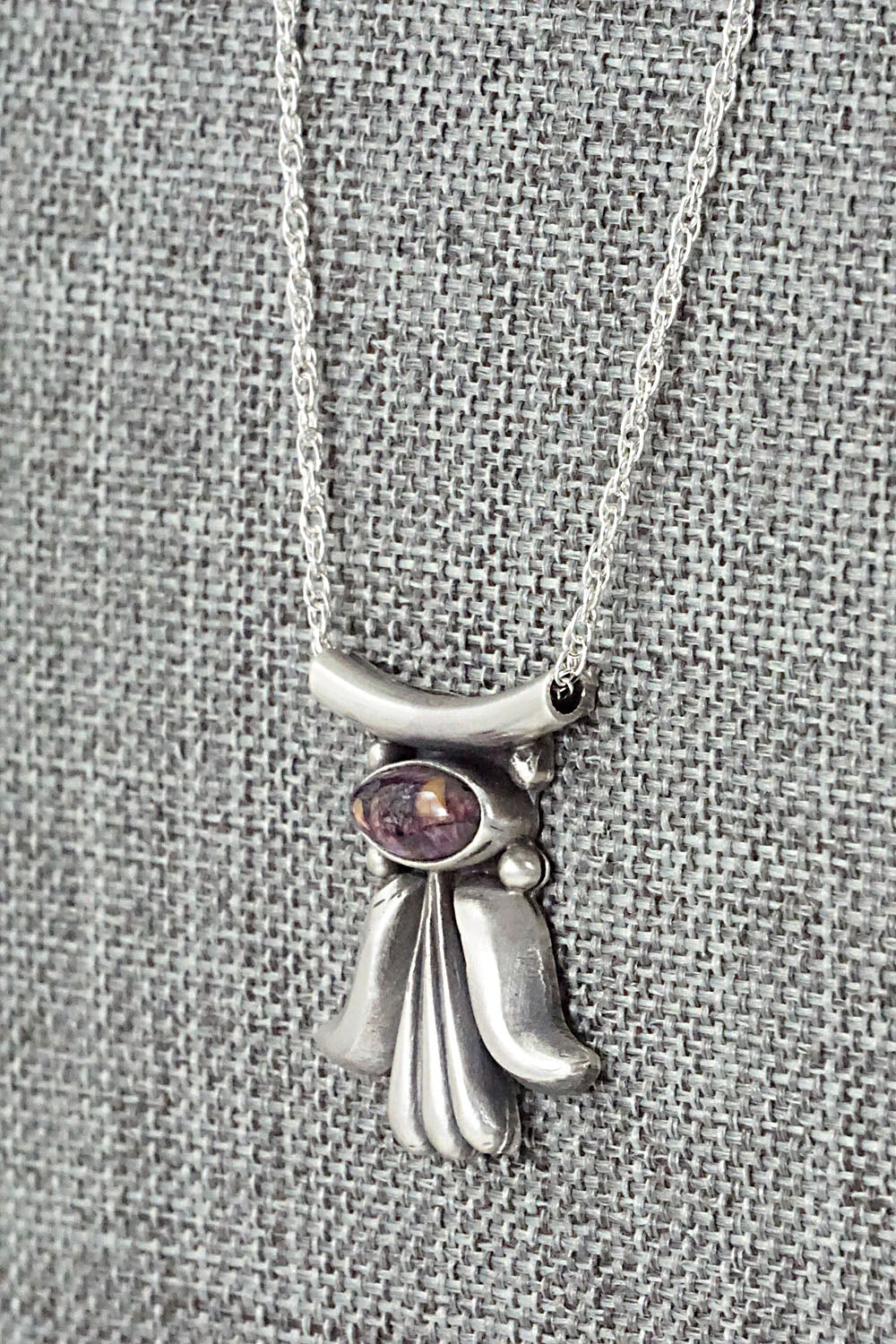 Spiny Oyster & Sterling Silver Necklace - Sharon McCarthy