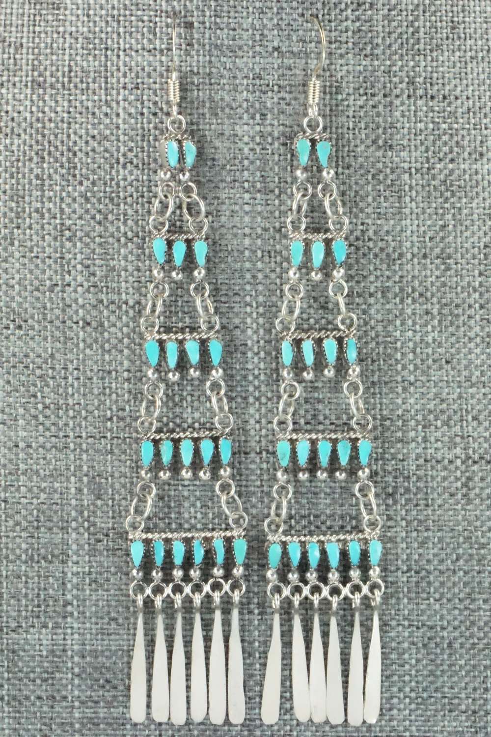 Turquoise & Sterling Silver Earrings - Milburn Dishta
