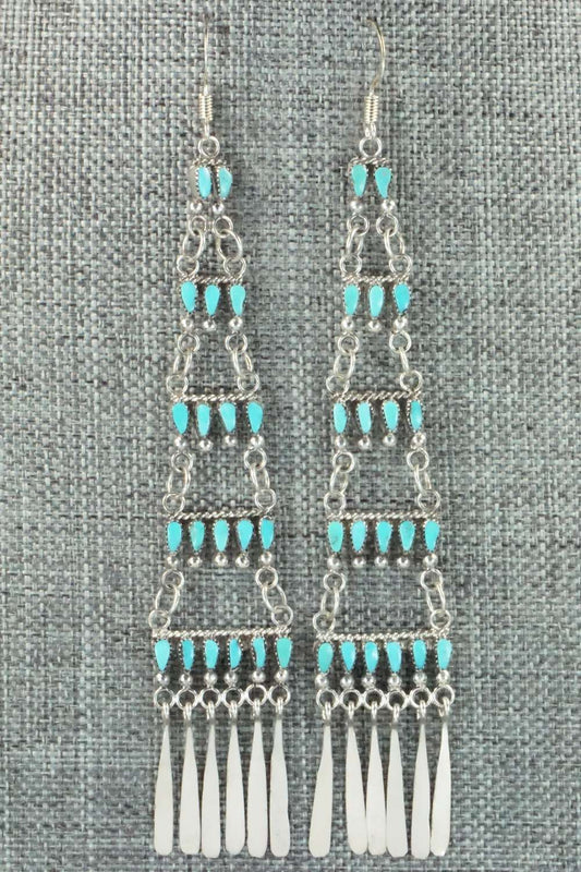 Turquoise & Sterling Silver Earrings - Milburn Dishta