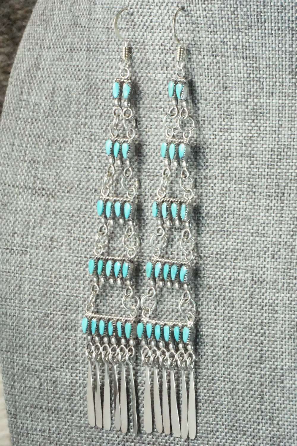 Turquoise & Sterling Silver Earrings - Milburn Dishta