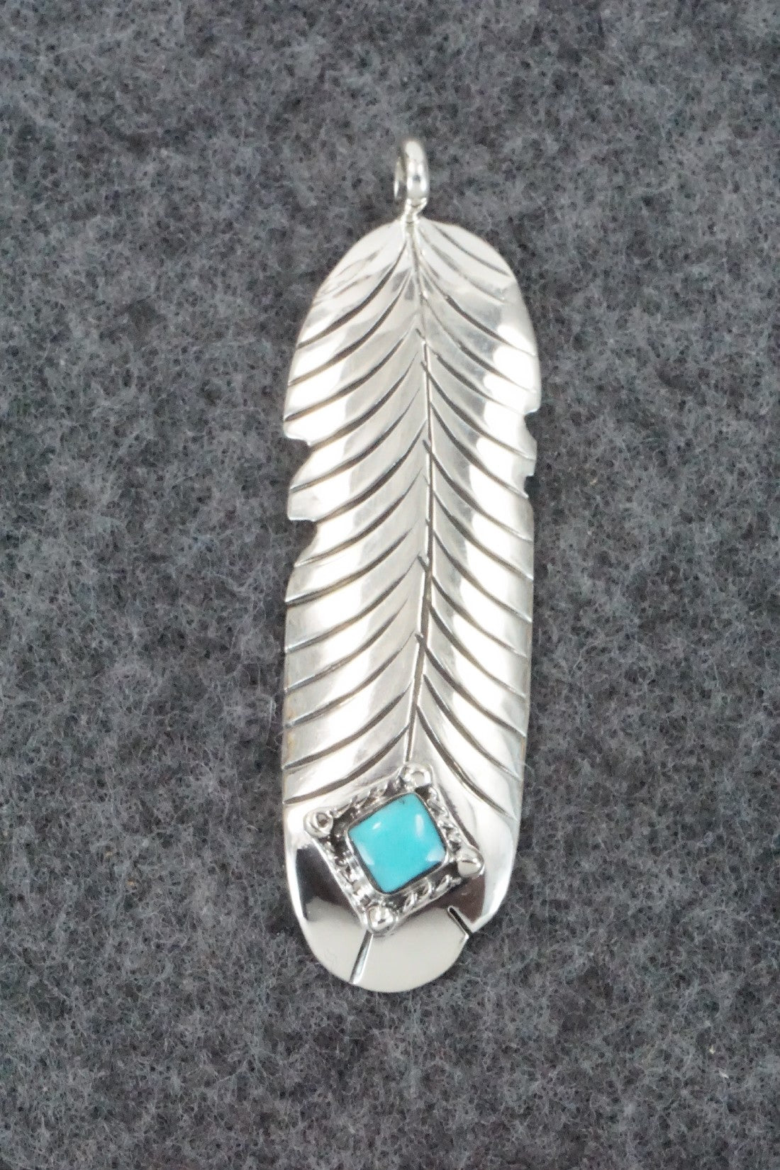 Turquoise & Sterling Silver Pendant - Raymond Yazzie