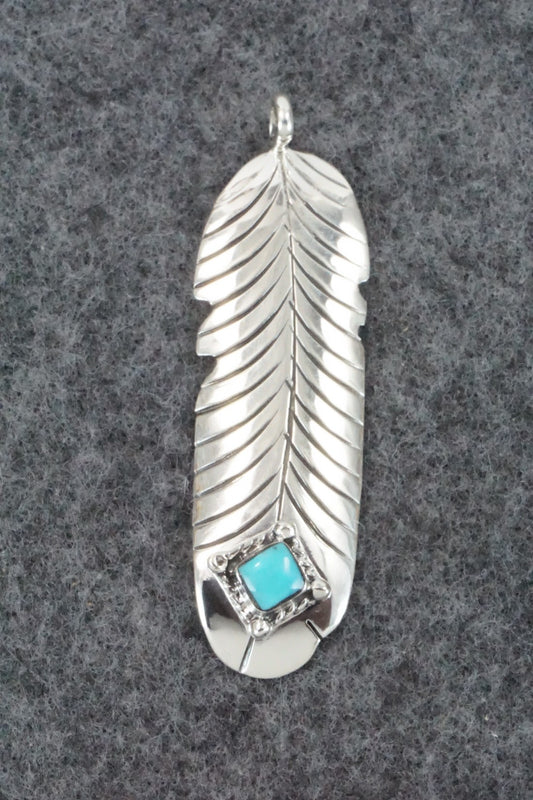 Turquoise & Sterling Silver Pendant - Raymond Yazzie