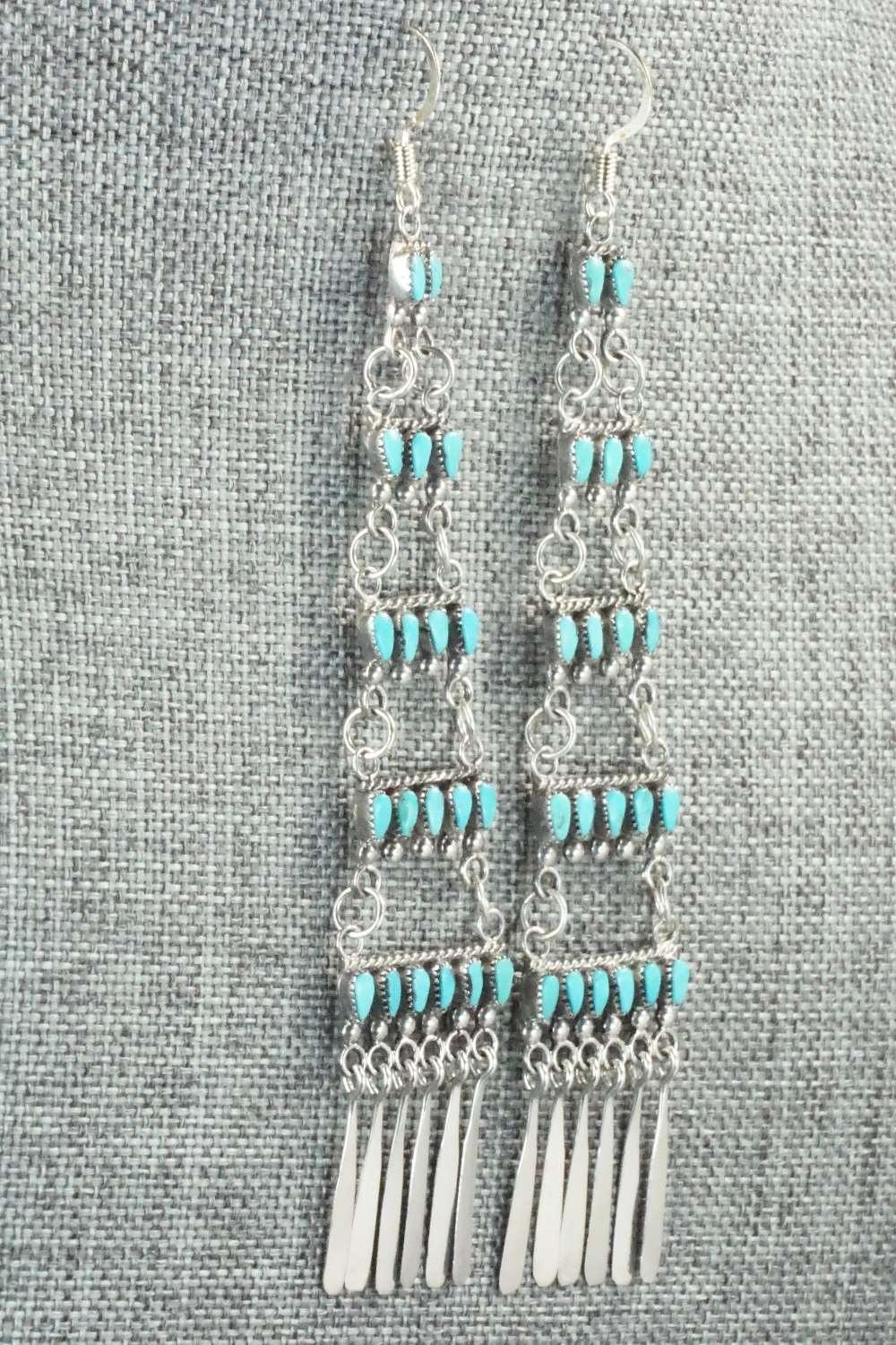 Turquoise & Sterling Silver Earrings - Milburn Dishta