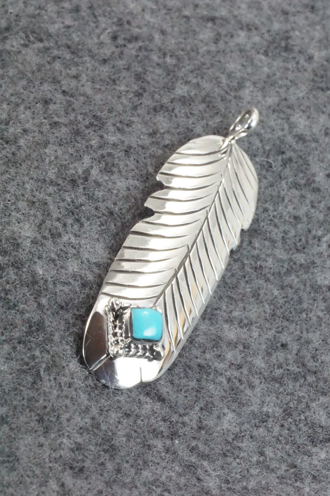 Turquoise & Sterling Silver Pendant - Raymond Yazzie