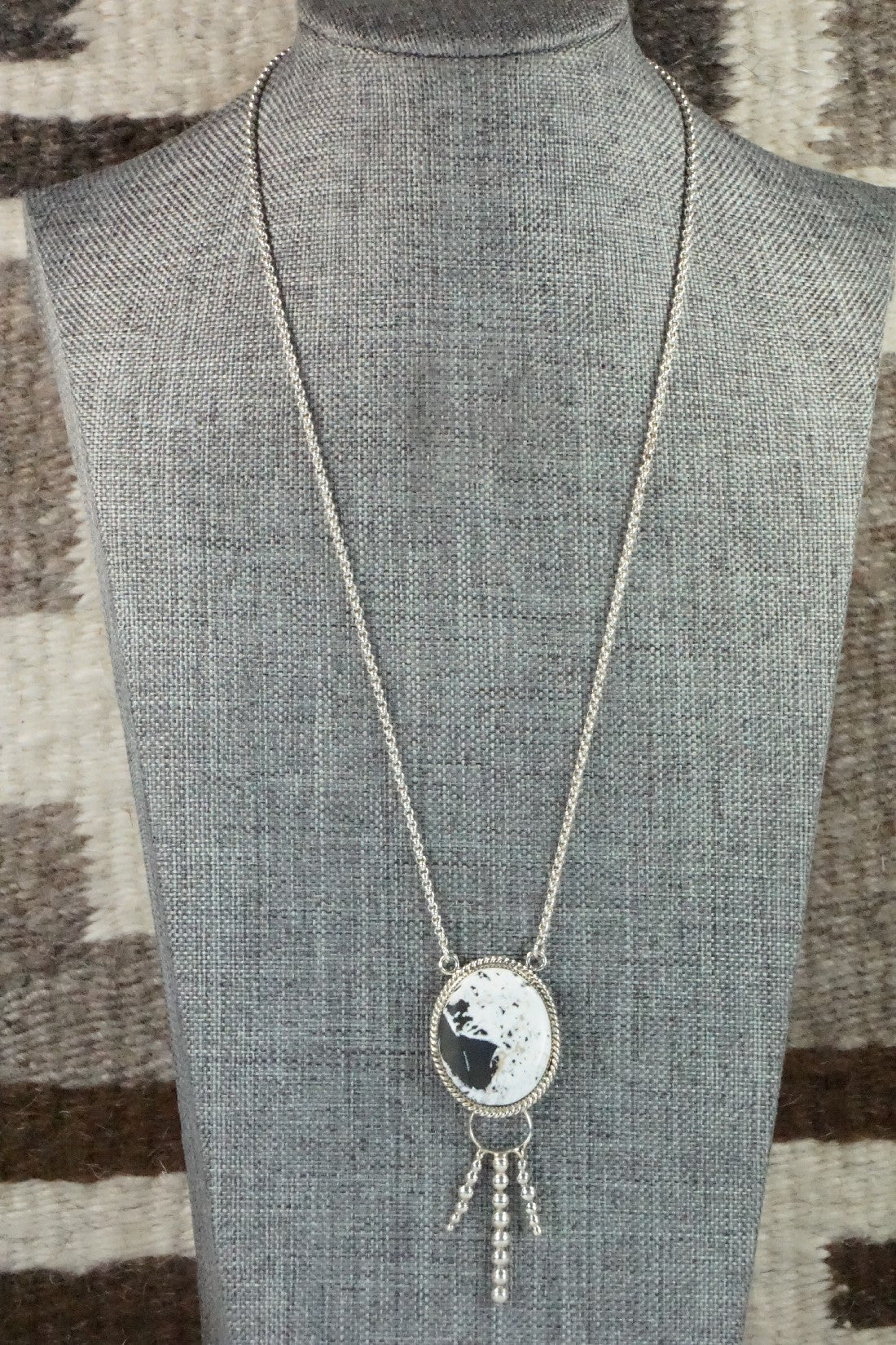 White Buffalo & Sterling Silver Necklace - Angie Platero