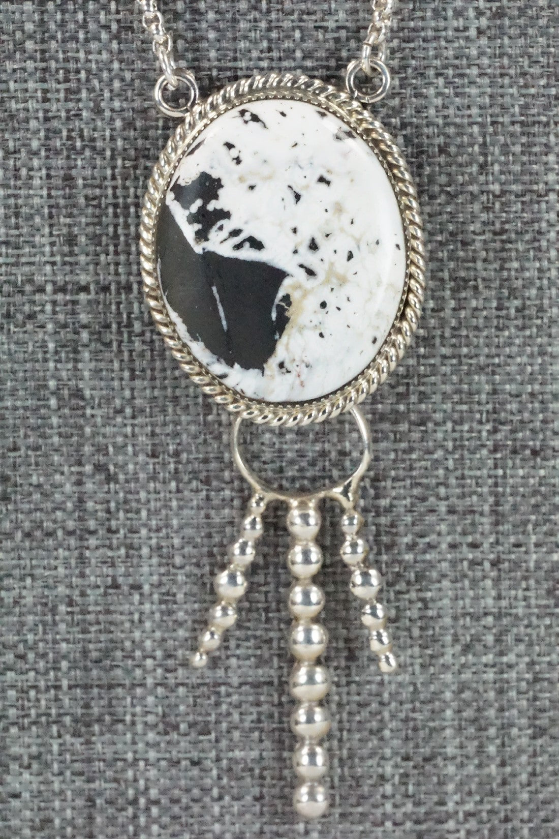 White Buffalo & Sterling Silver Necklace - Angie Platero